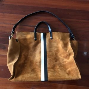 Clare V simple tote camel suede bag leather